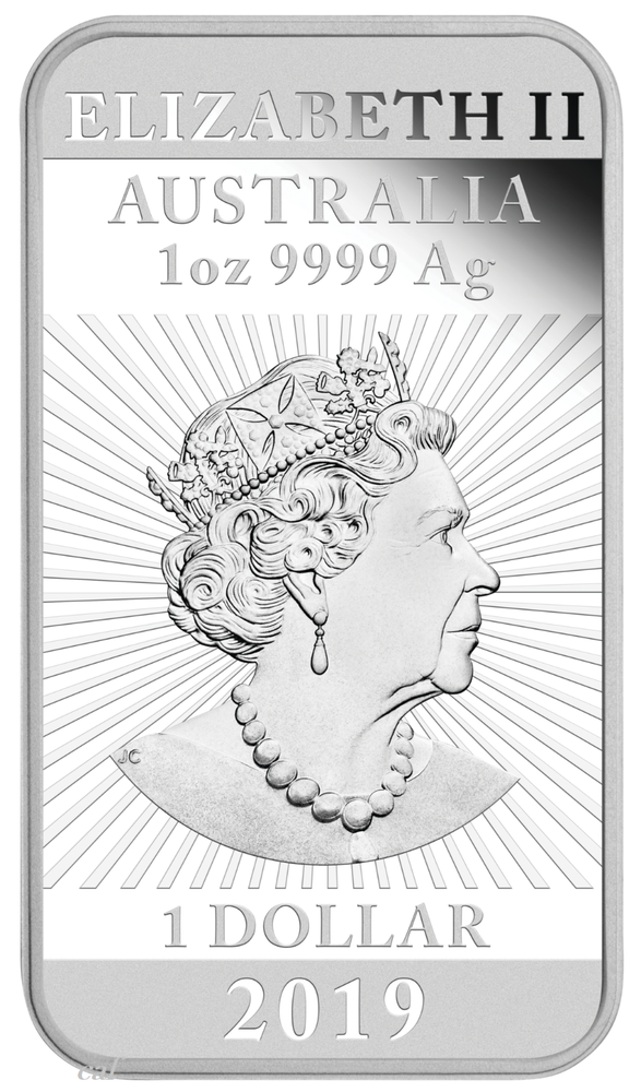 2019 Dragon 1oz PROOF Silver Rectangular $1 COIN NGC PF 70 FR Lunar Label