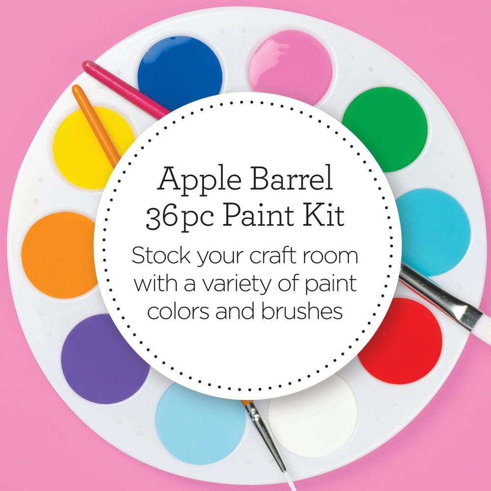 Acrylic Craft Paint Kit, Matte Finish, 36 pc