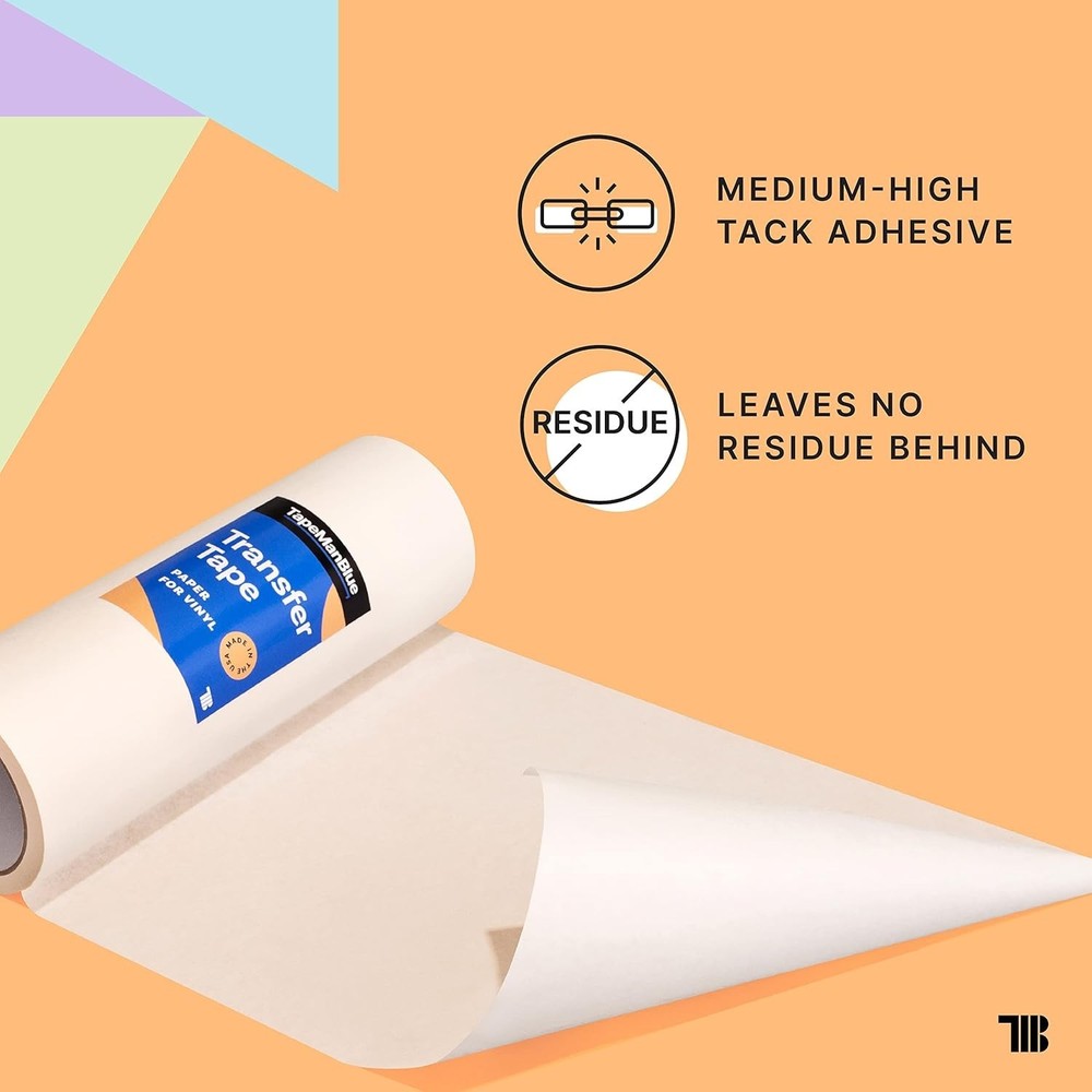 Transfer Tape for Vinyl 24 inch x 100 feet Paper with Layflat Adhesive. Ameri