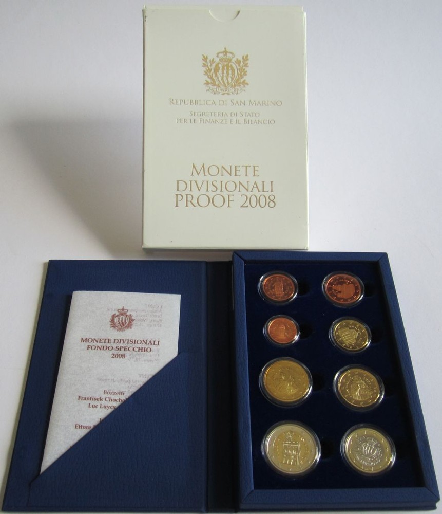 San Marino Proof Coin Set 2008