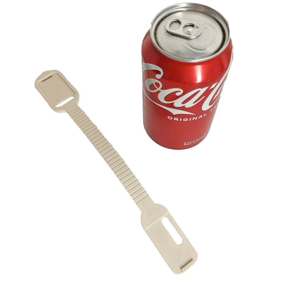 Vintage Tupperware Tan Luggage Replacement Tag Plastic Travel Suitcase Tag EUC