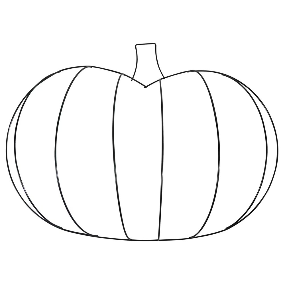 Pumpkin Wire Wreath Frame apprx. 13" X 17" X 4"