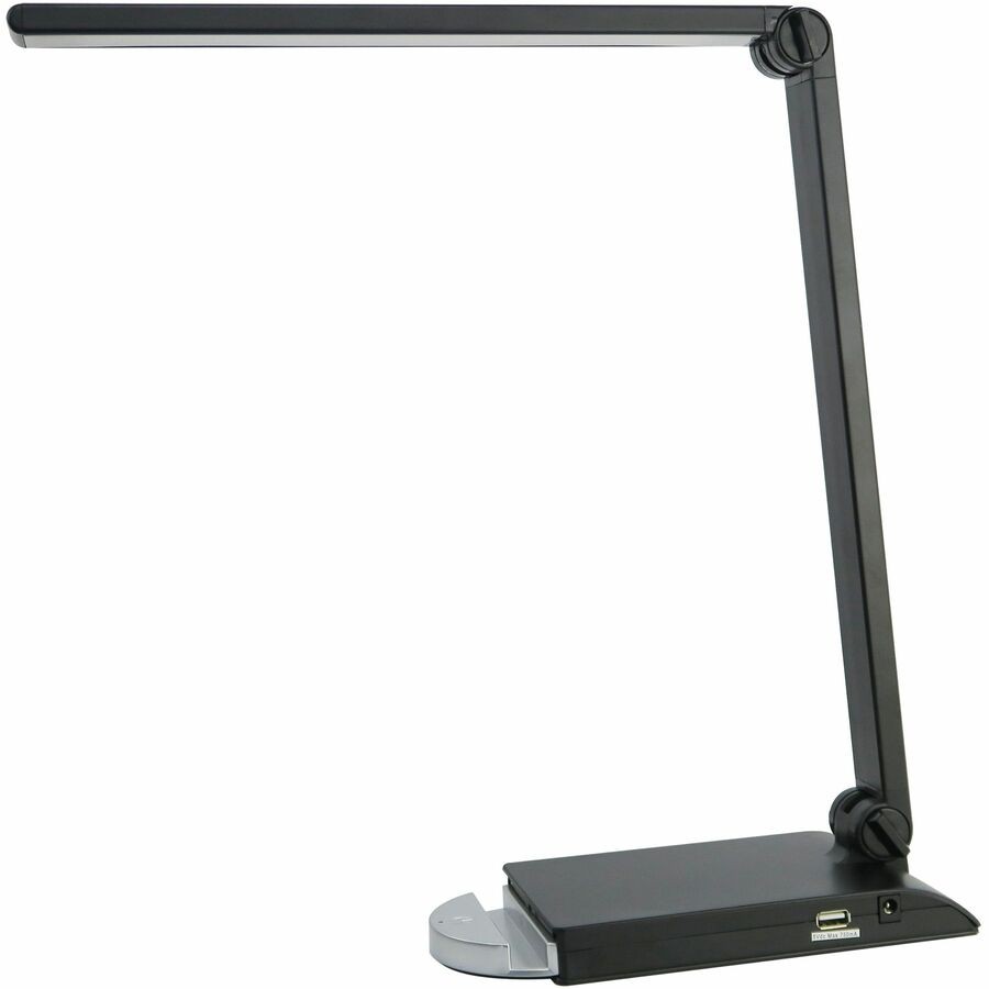 Lorell LLR13202 8W SMD LED Task Light USB Dimmable Black