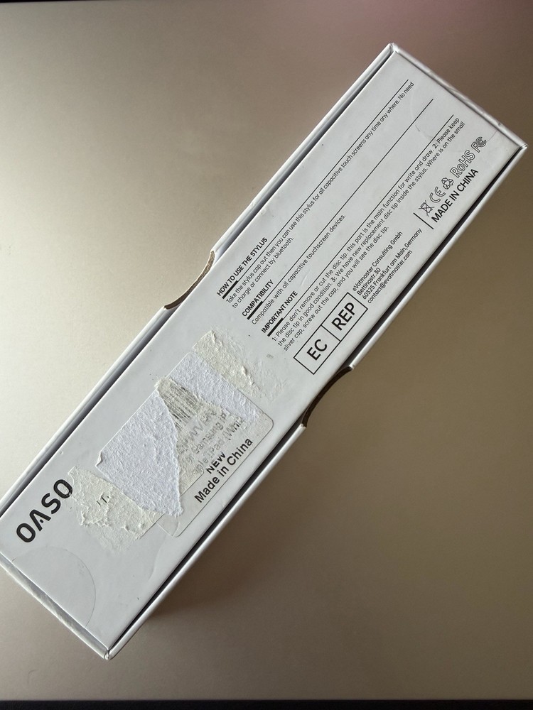 OASO Universal Capacitive Stylus Pen White for Tablets & eReaders