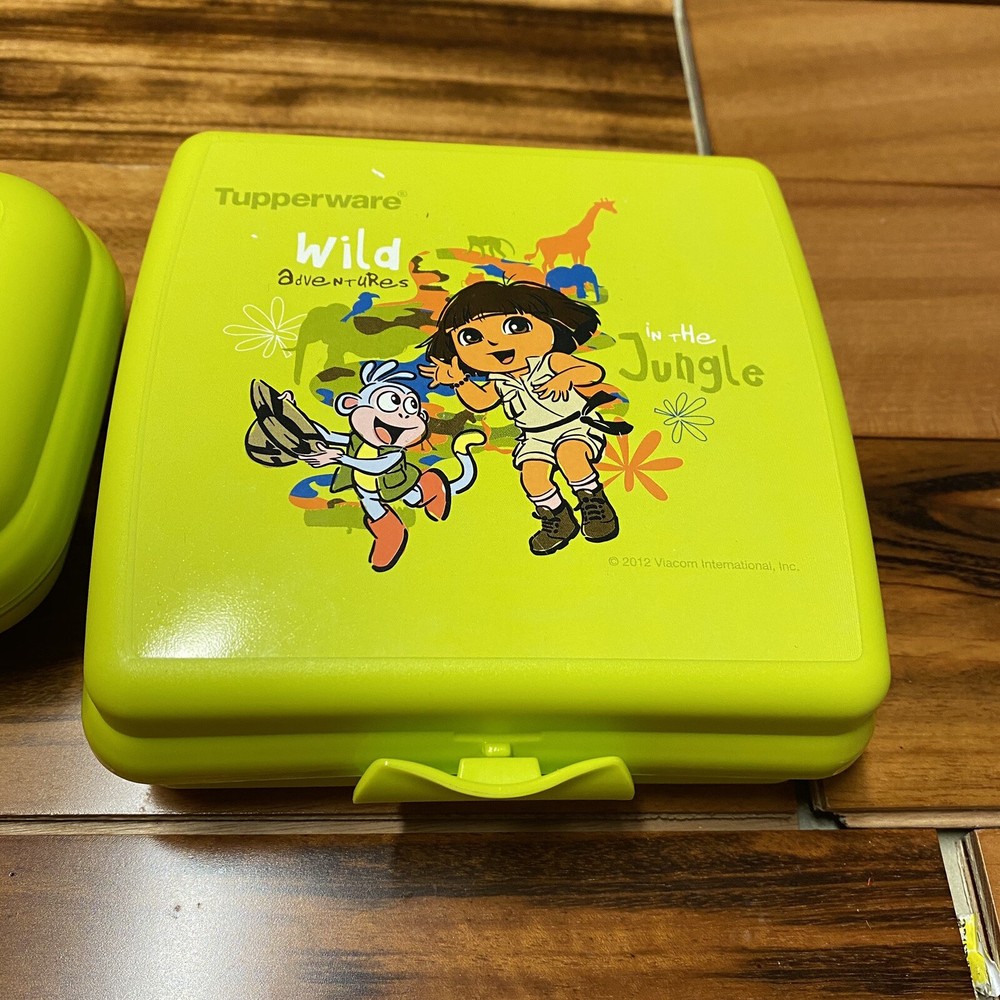 Dora the explorer green tupperware lunch box