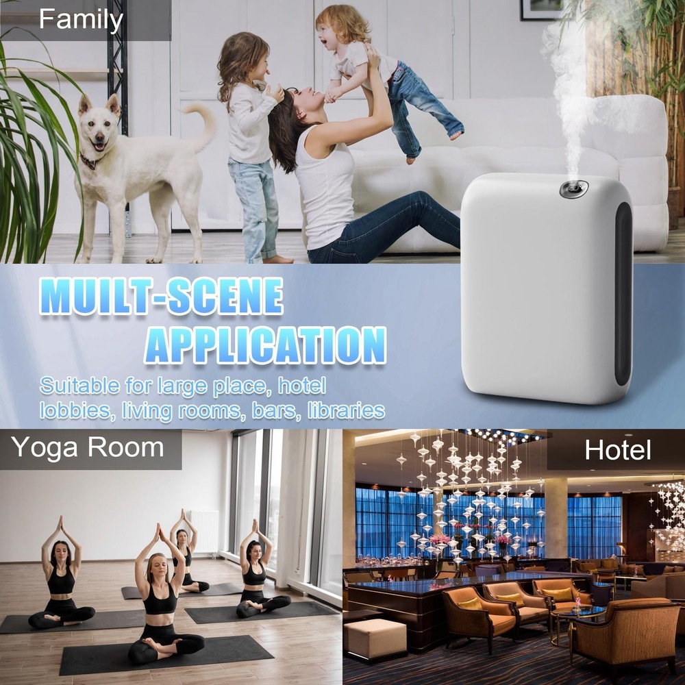 Waterless Diffuser for Home, Scent Air Machine for Home with Bluetooth-Connec...