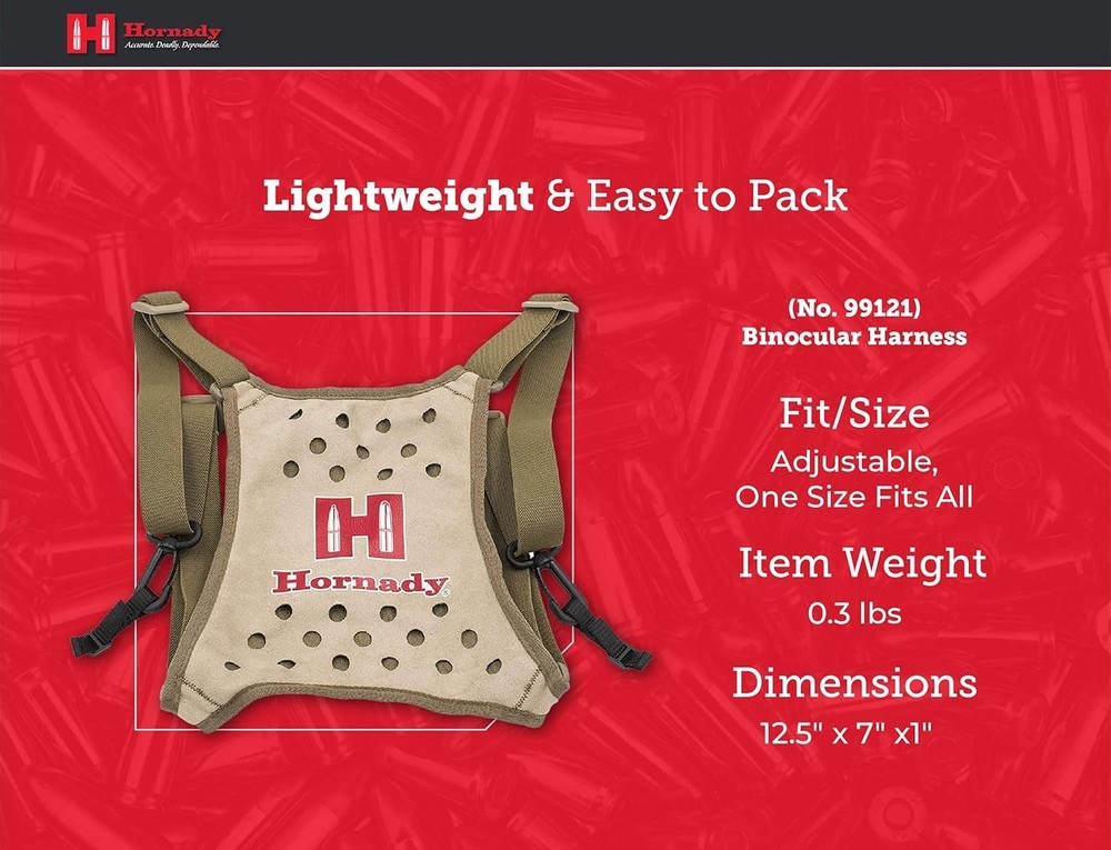 Lightweight Tangle Free Binocular Harness with Secure Tethers for Quick Access