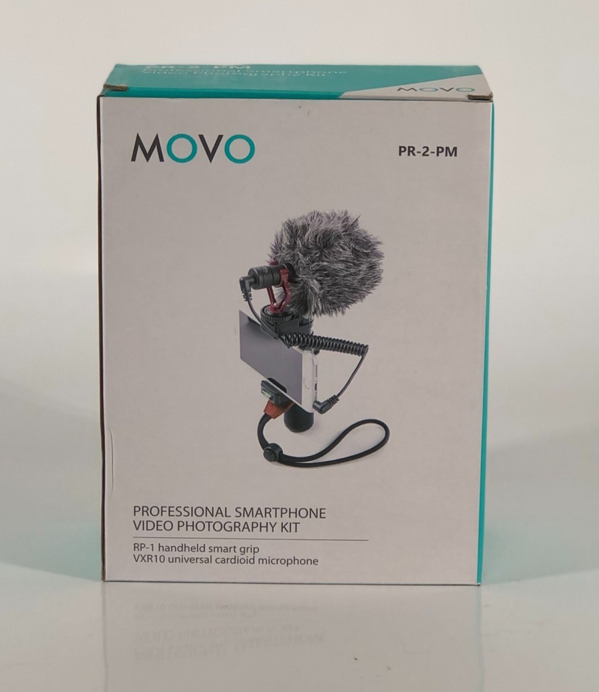 Movo Smartphone Video Rig w/ Microphone, Grip, & Strap for iPhone 8, X, & More