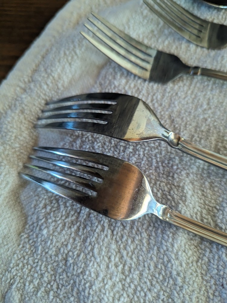 Cambridge ALLURE Stainless Flatware 6 Piece Set Forks & Spoons Silverware