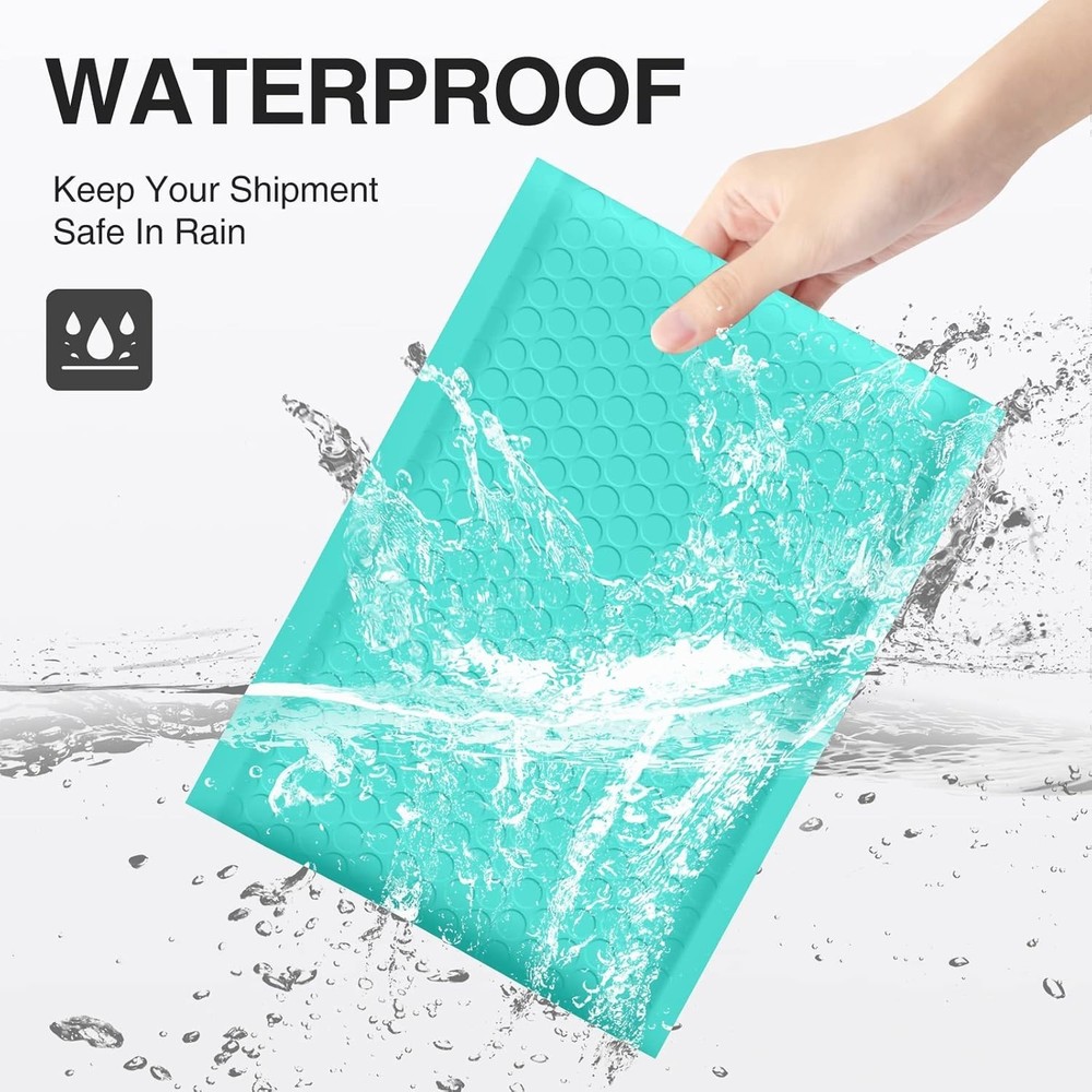 Bubble Mailers 8.5x12 Inch Teal 25 Pack