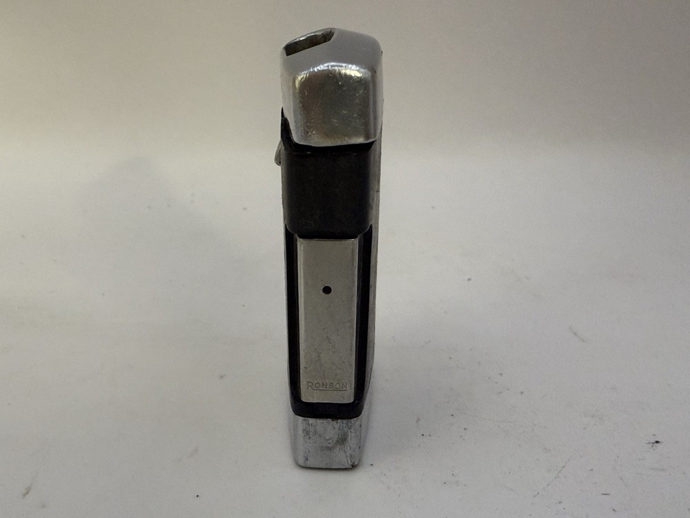 Ronson Varaflame Comet Butane Lighter Un-Tested -Marbled Grey & Black