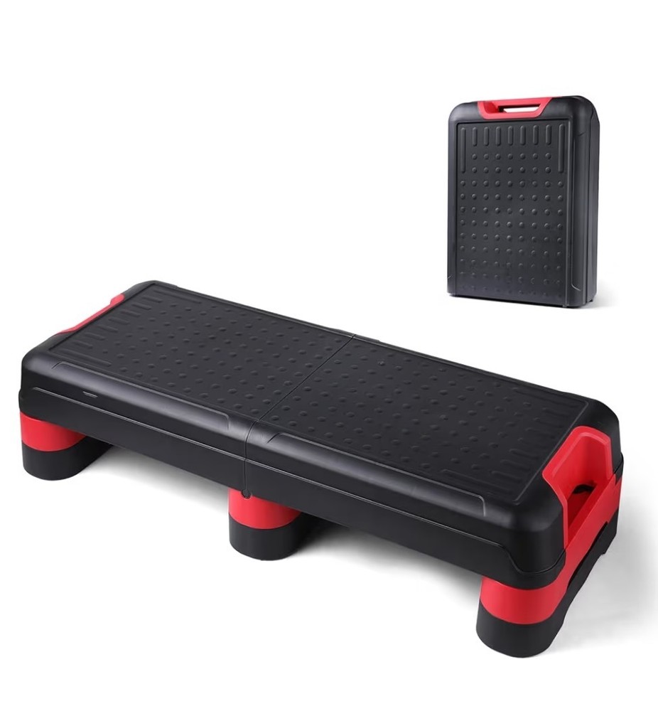 33.5" Aerobic Exercise Folding Step Platform for Home Workout, Configurable 3...