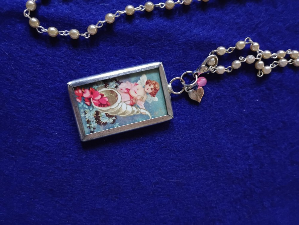 Vintage Double Sided Valentine Necklace