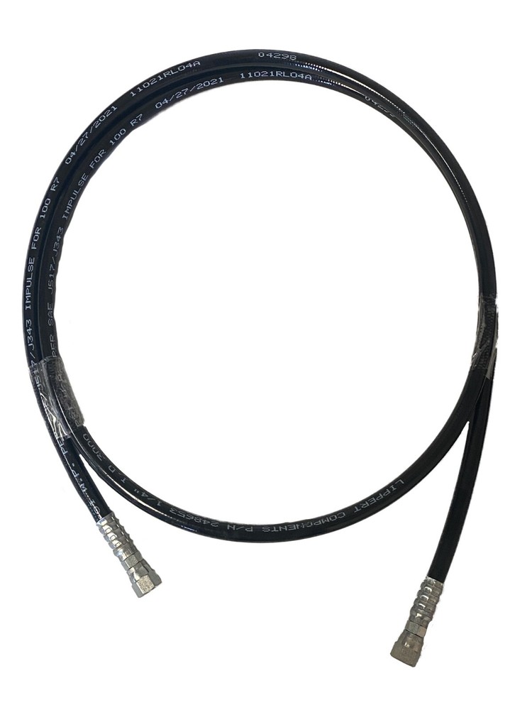 Lippert 248653 Hydraulic Hose 3000 PSI - 1/4" #4 JIC Female Fitting - 70" Length