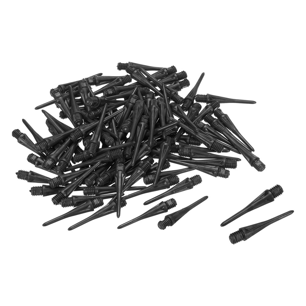 Plastic Dart Tips, 60 Pack 2BA Thread Soft Dart Tips Plastic Tip, Black