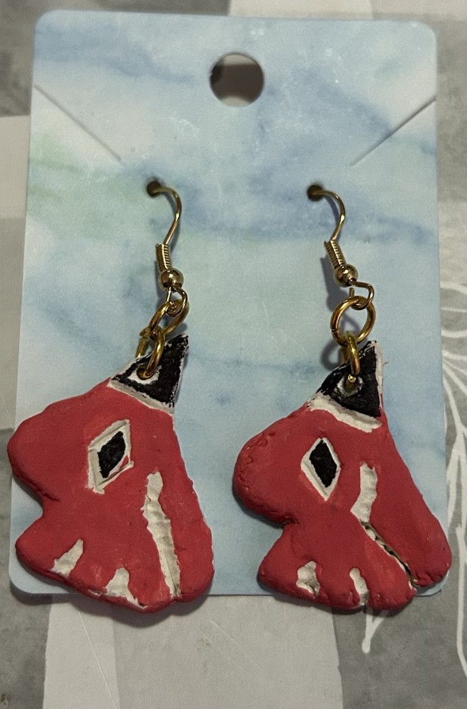 Pink Wizard Bunny Clay Earrings