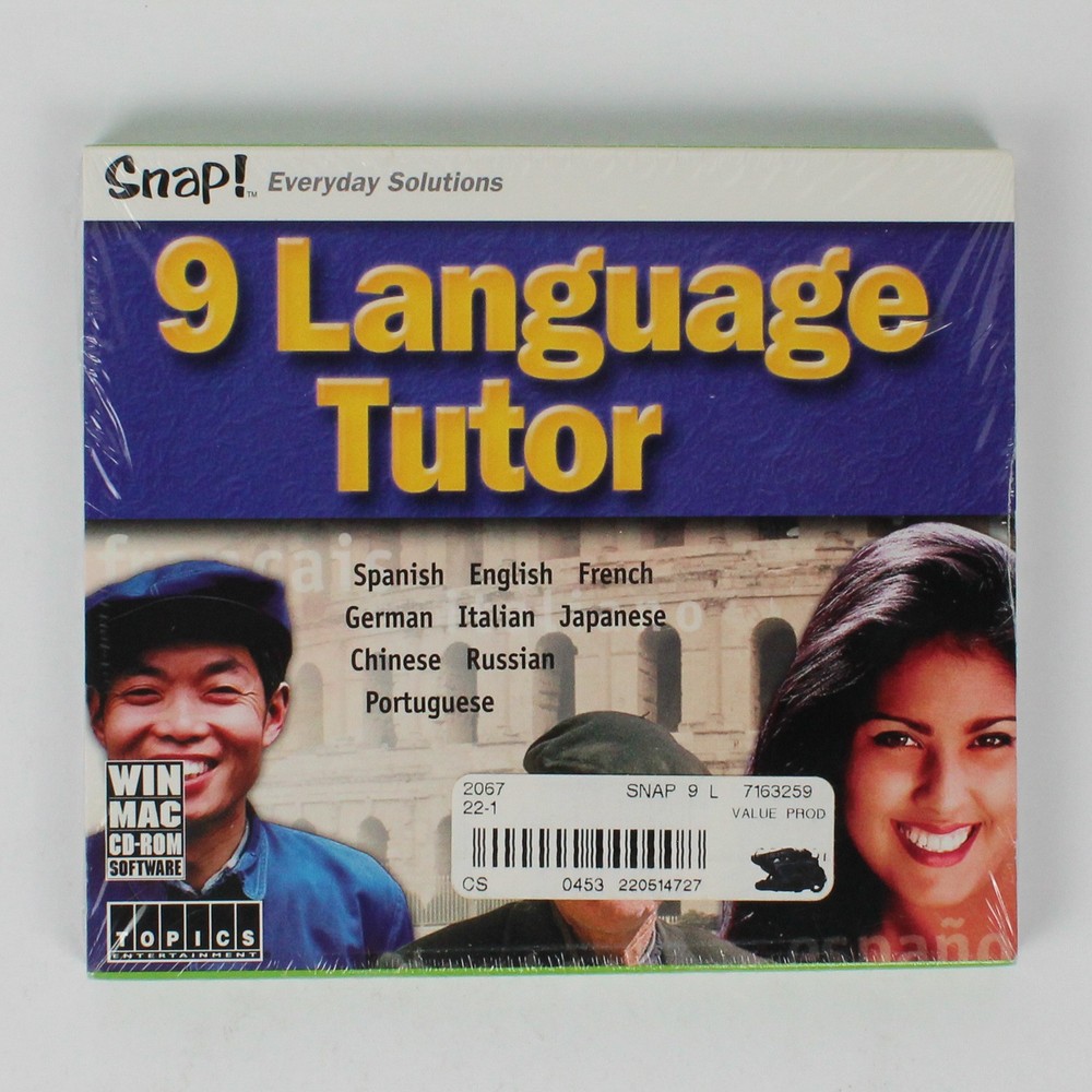 Snap! 9 Language Tutor CD-ROM Software Everyday Solutions 2003 New Sealed