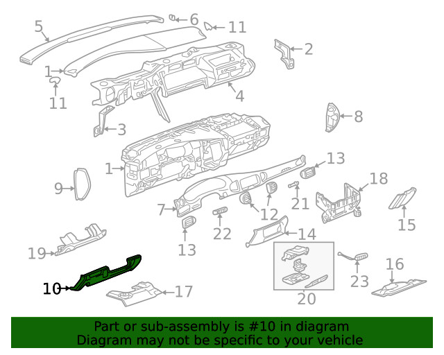 Genuine GM Filler Panel 10432440