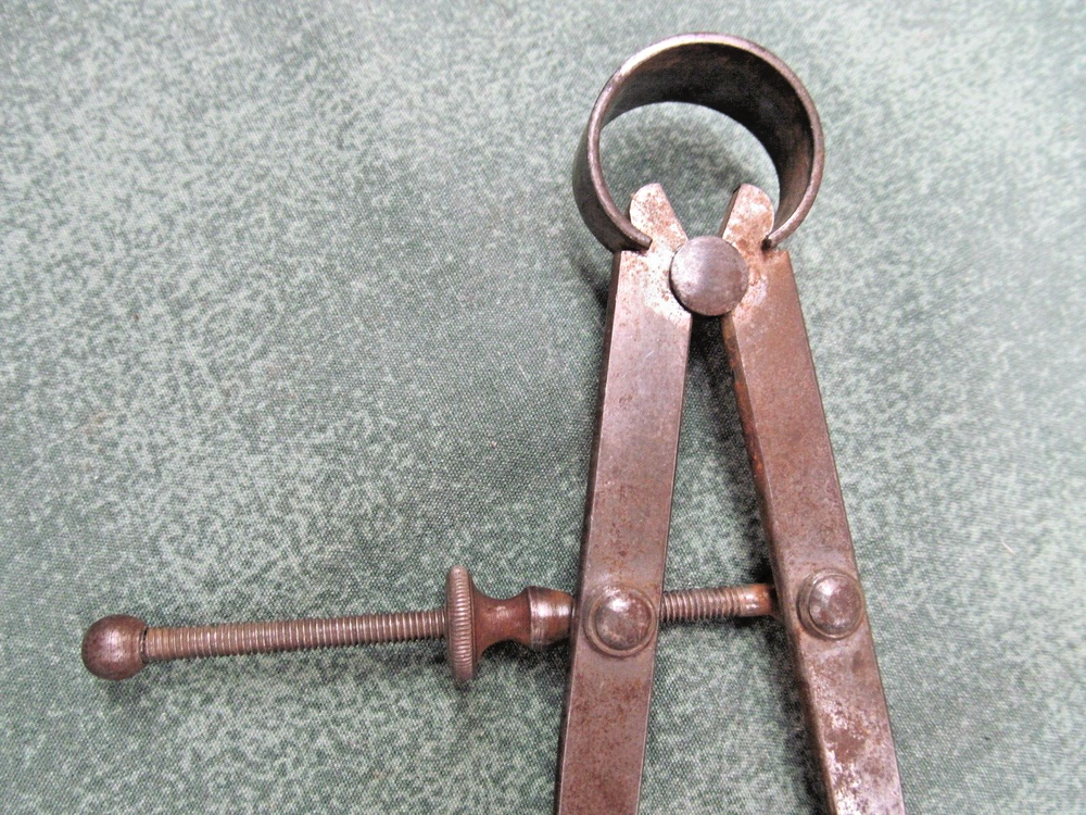 Starrett 73A-6 6" Yankee Spring Type Inside Calipers w/ Solid Nut, USA