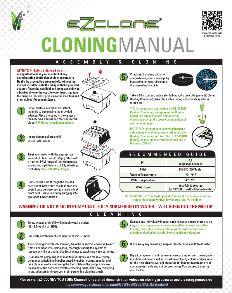 EZ-Clone Low Pro 16 Aeroponic System - Black/White - Cloning Machine Propagators
