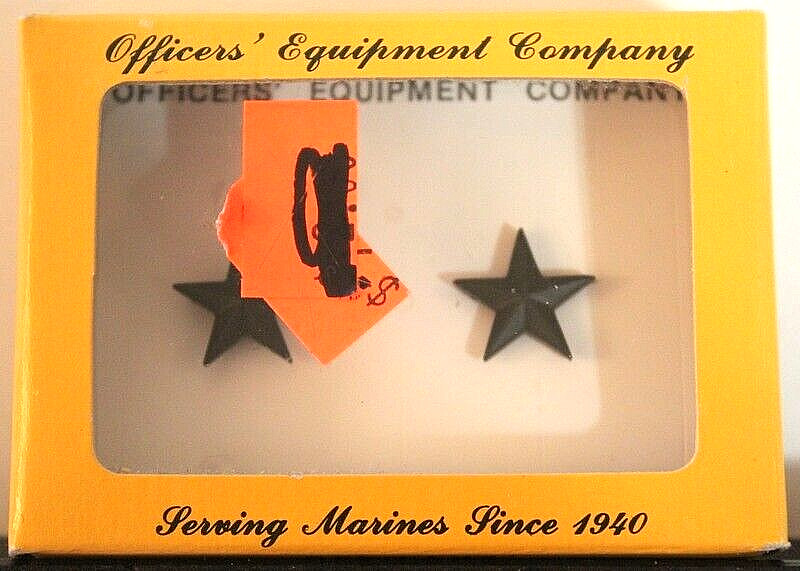 USMC US Marine Corps Brigadier General Subdued Collar Rank Insignia Pair