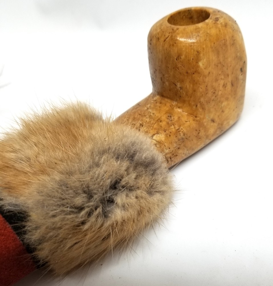 14-3/4" Marbled SoapStone Peace Pipe Apache Made Chanupa Pipe