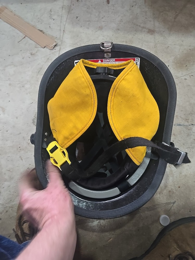 Black Fire Fighter Helmet