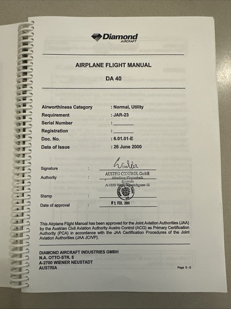 DA40-180 Diamond Star Information Manual