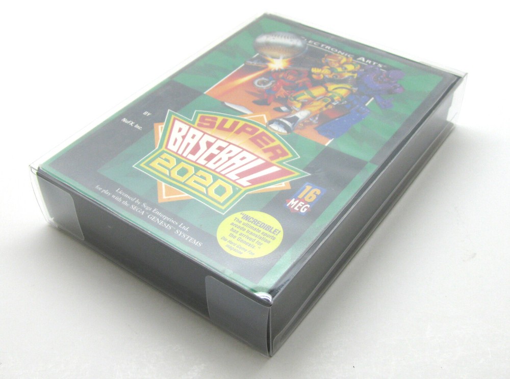 10x SEGA GENESIS OVERSIZED EA CASE CIB -CLEAR PLASTIC PROTECTIVE BOX PROTECTOR