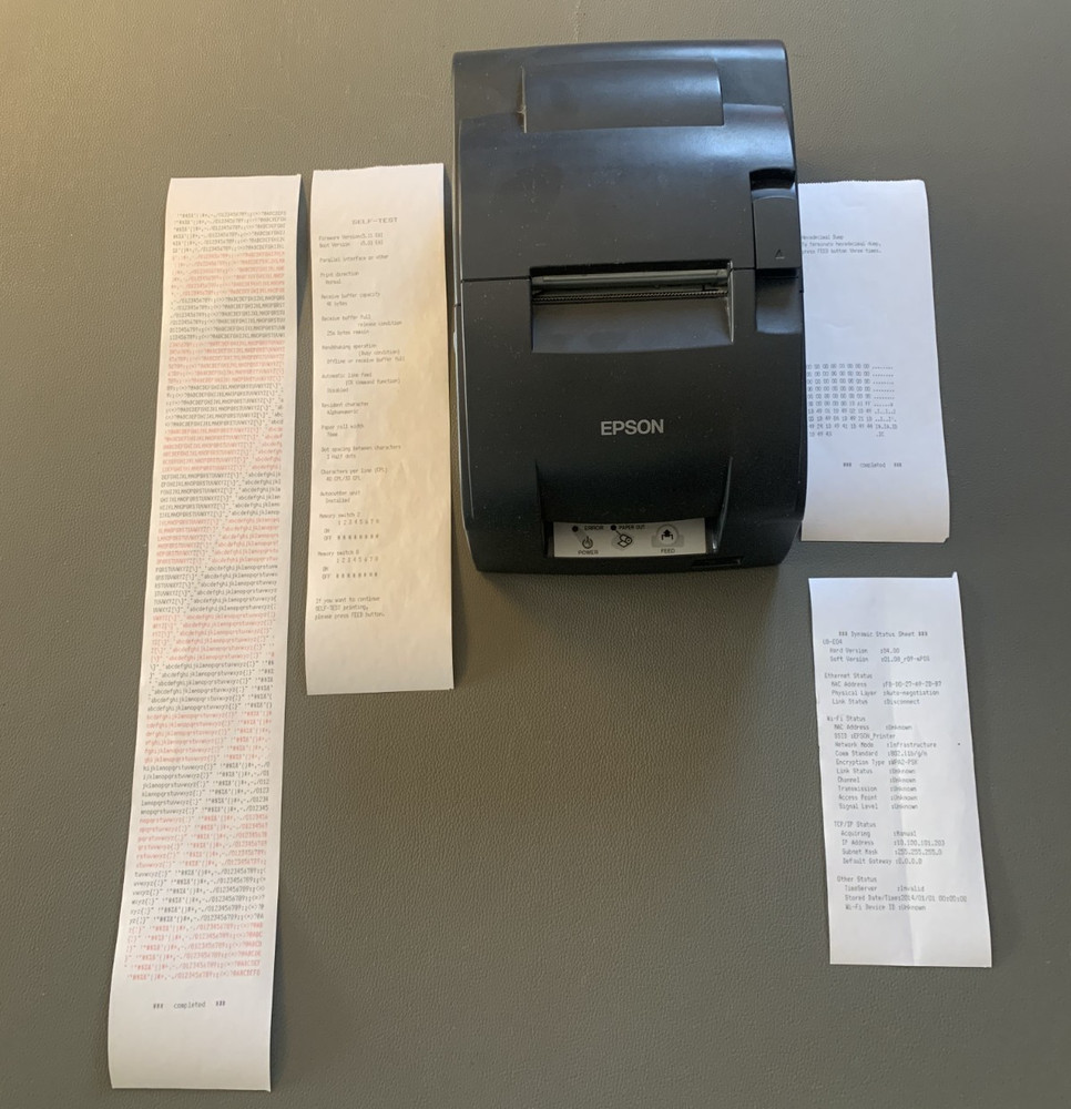 Epson TM-U220B M188B POS Receipt Printer Ethernet Network UB-E04 Tested No PS