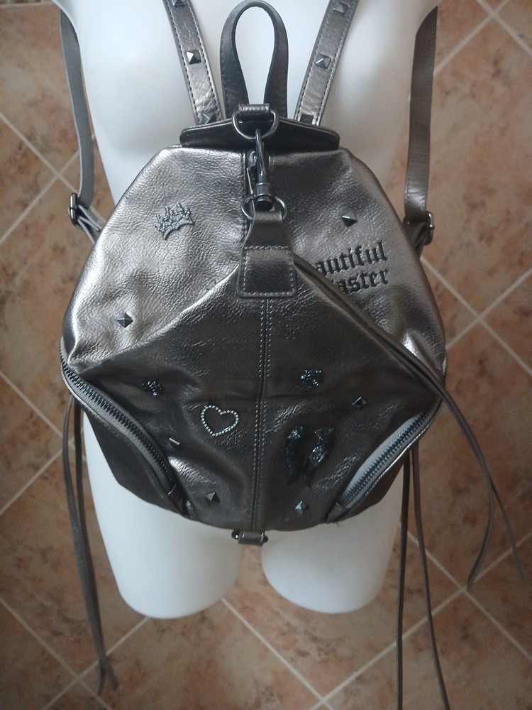 NWOT-BEAUTIFUL DISASTER Mini Backpack-Metallic Bronze