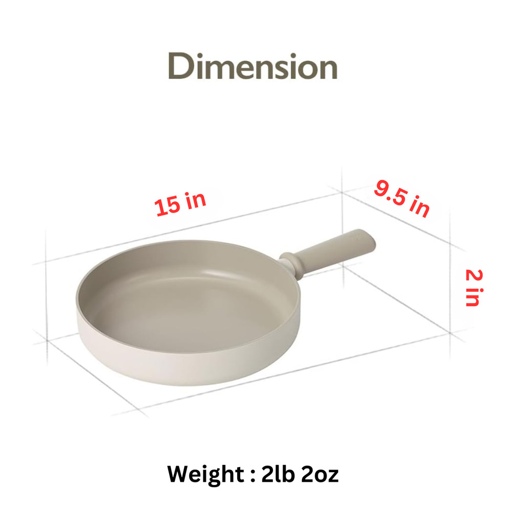 Chou Chou Kitchen Essential 8-Pieces Cookware Set with Lid, Ceramic Coating