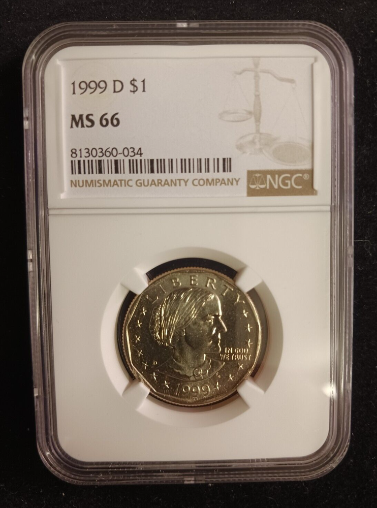 1999(D) NGC MS 66 Susan B. Anthony Dollar Coins