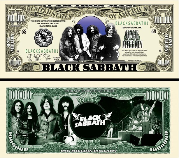 OUR BLACK SABBATH MILLION DOLLAR BILL (25 Bills)