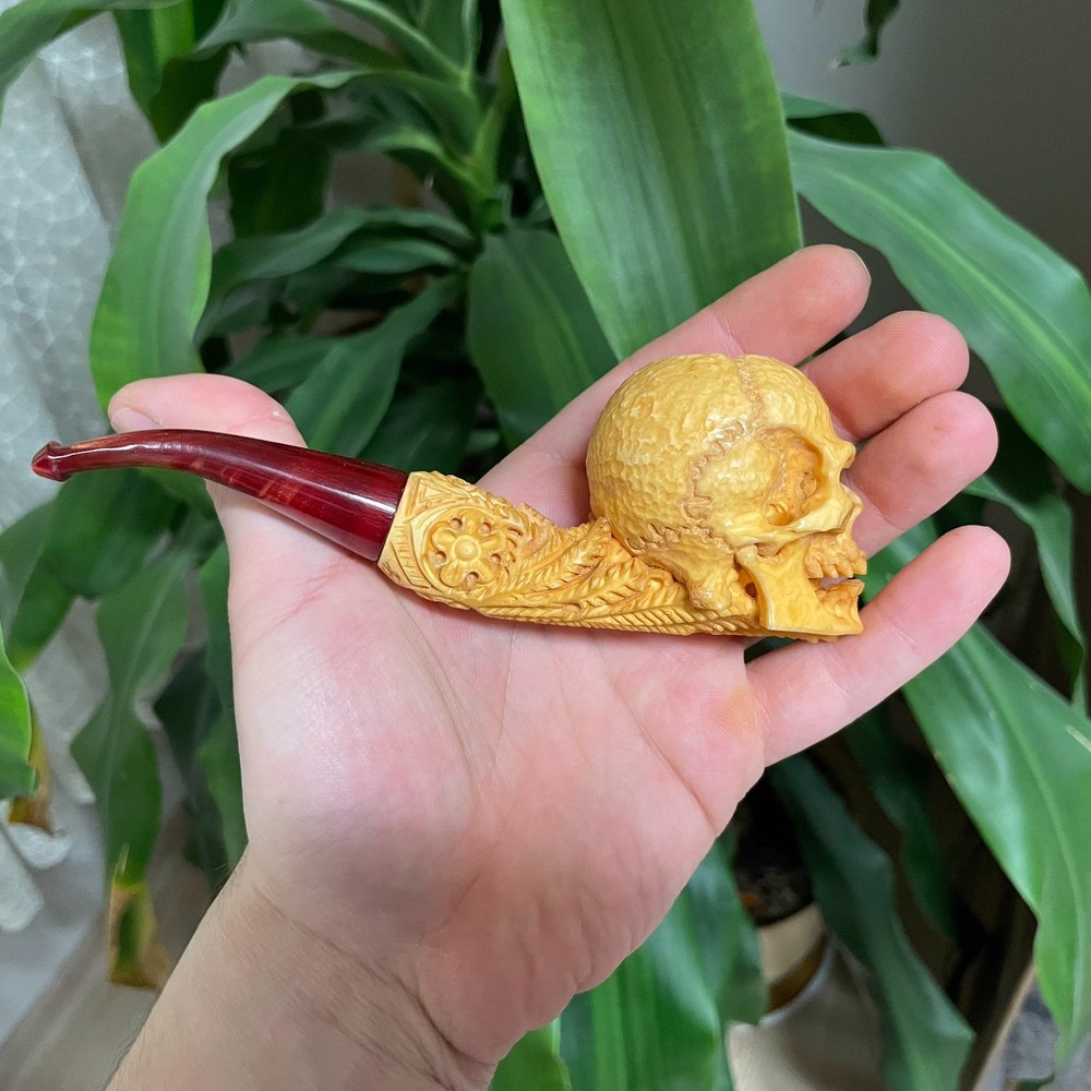 S.Yanik Meerschaum Pipe – Skull