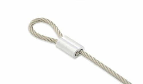 1/8 Inch Aluminum Double Ferrules 100 Pack