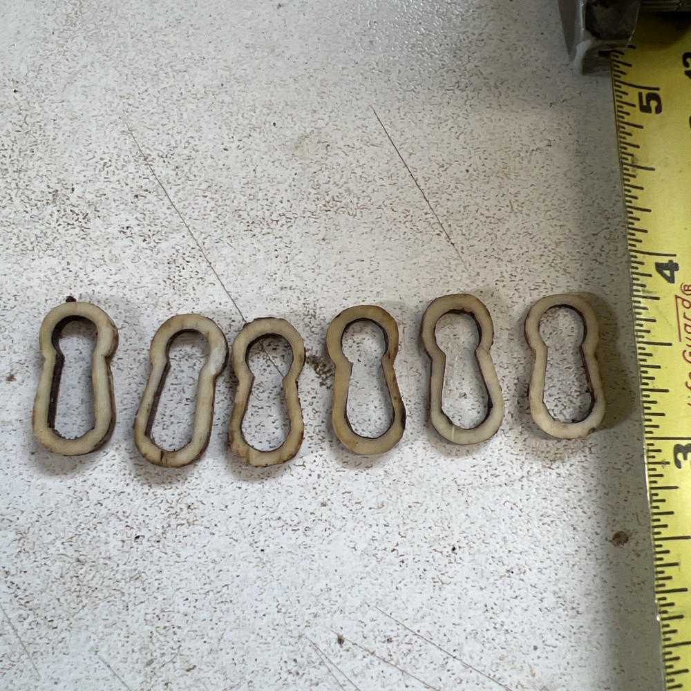 Six 19thC Bone Escutcheons