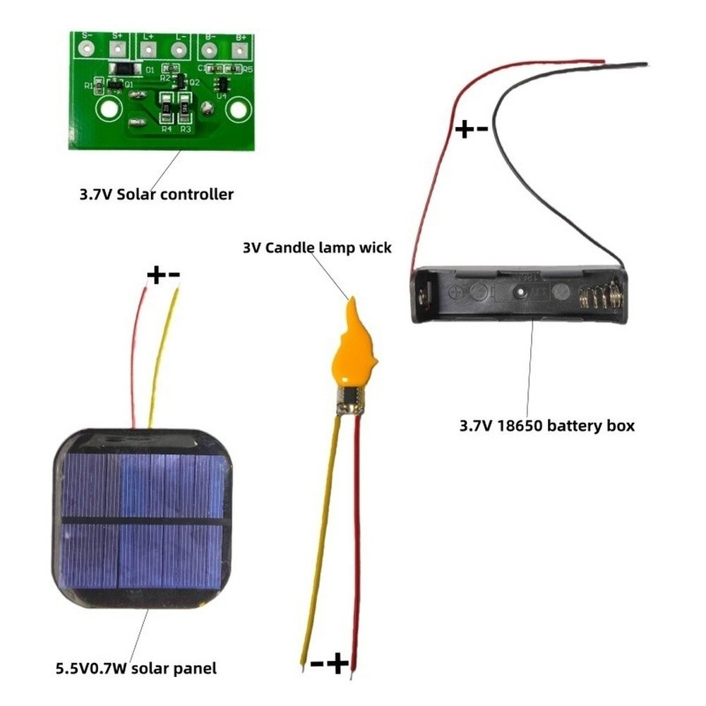 3.7V Solar Light Control Board with Flicker Effect for Decorative Purposes
