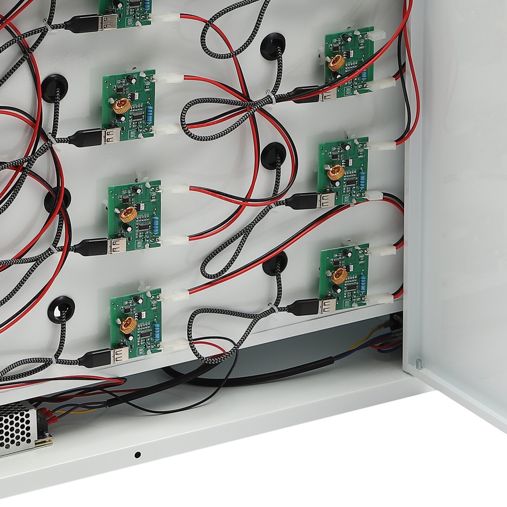 Cellphone Charging Station 12 Slots Cellphone Locker Rectangular 64.5*16*49cm