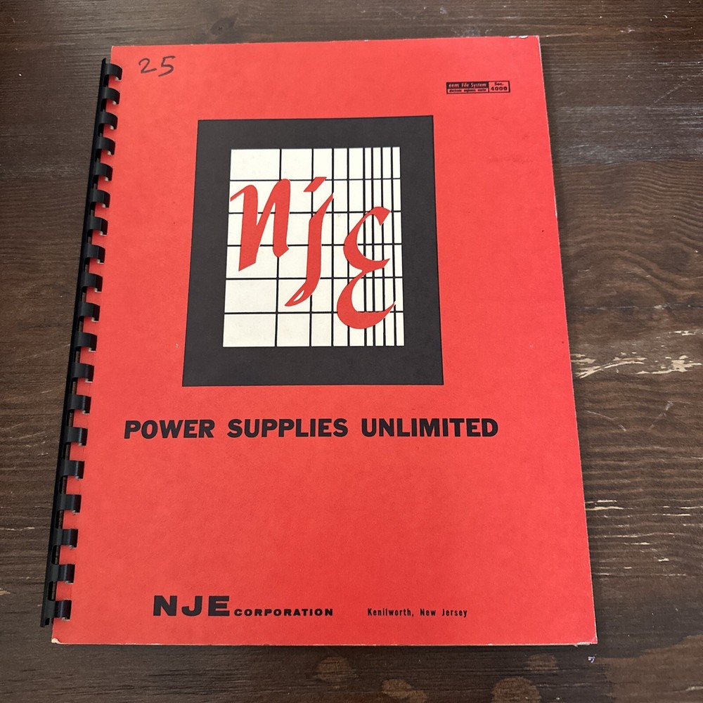 NJE TR 18-3 & TR 36-2 Solid State Transistorized Regulated Supplies Instruction