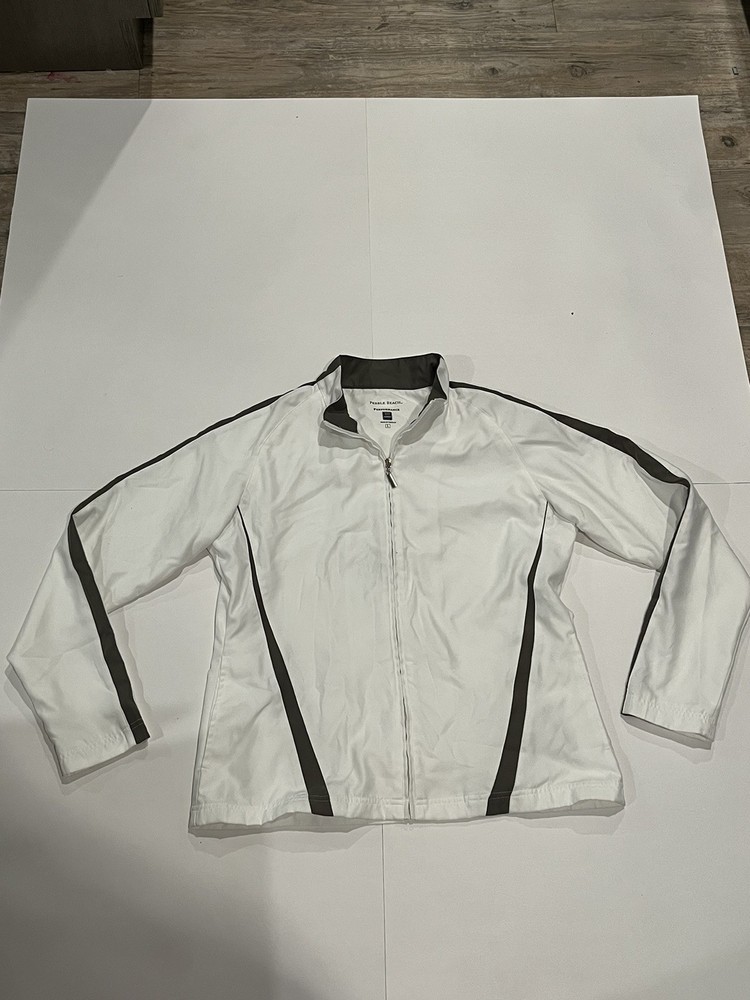 pebble beach performance white golf jacket Large See Pictures