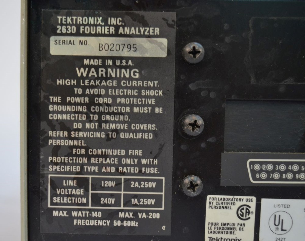 Tektronix 2630 2-Channel Fourier Analyzer
