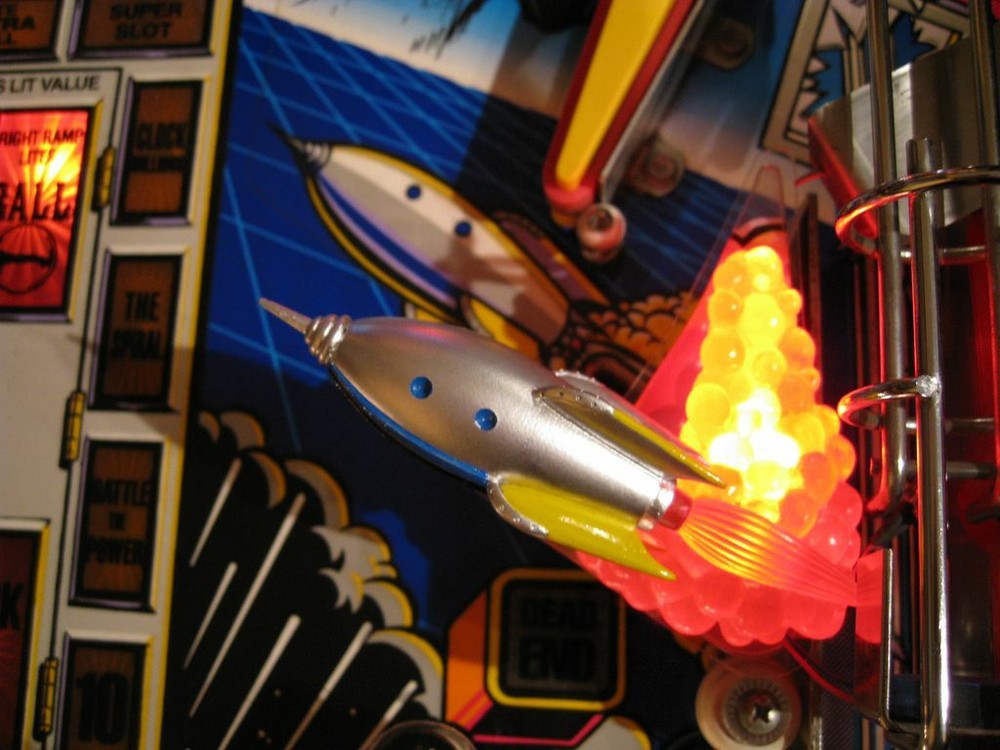 TWILIGHT ZONE PINBALL 🚀 ROCKET SHIP ORANGE BASE [pinball flipper machine mod]