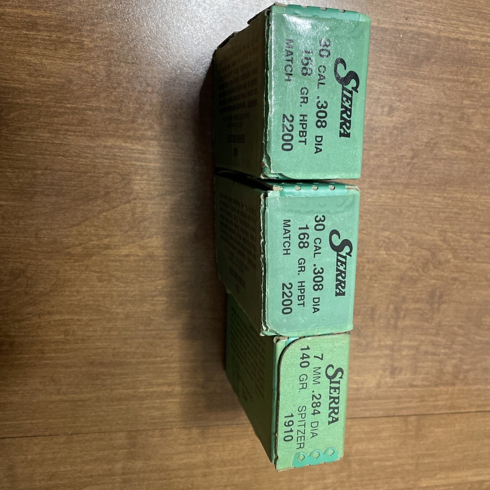2 Empty Sierra Rifle Bullet Boxes & 1 Sierra Pro-Hunter Box