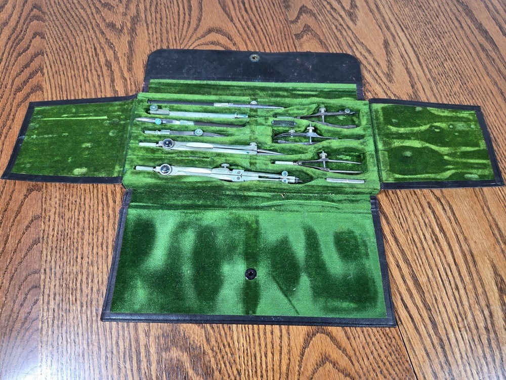 Dietzgen Vintage Drafting Tool Set With Case