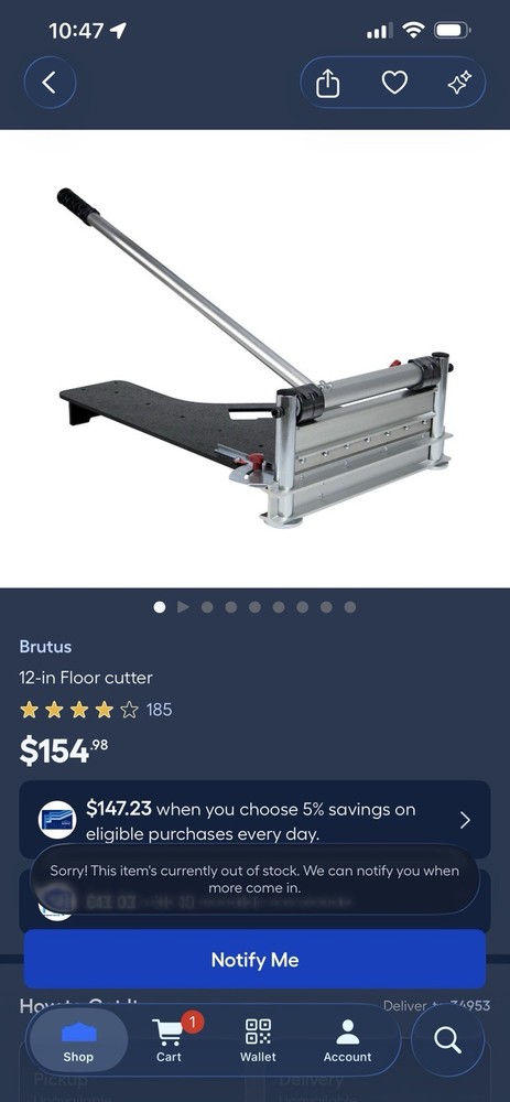 Brutus 12-in Floor cutter