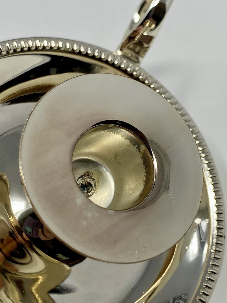 Wm A Rogers Bridal Chamberstick Silver Plated Candle Holder Finger Loop With Box