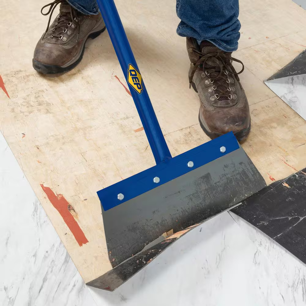 14 In. W Floor Scraper Hand Tool with Replacement Blade and Handle Grip