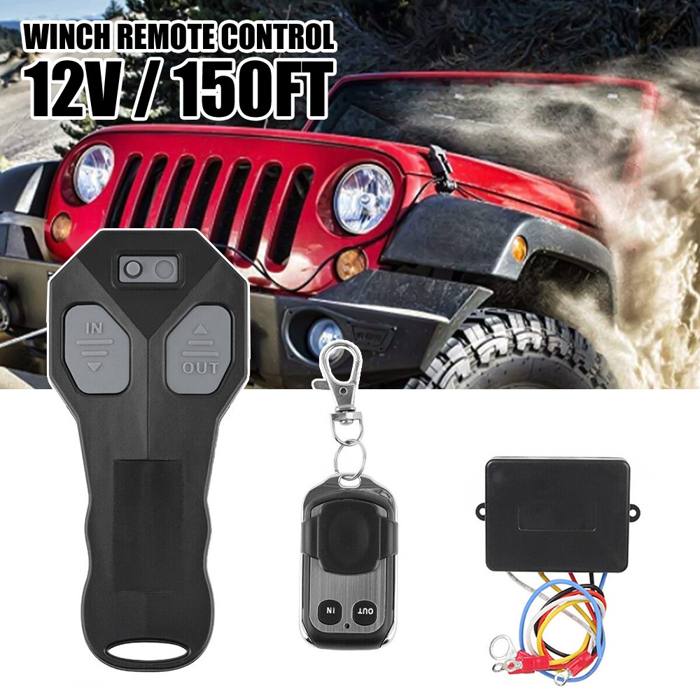 ATV UTV DC12V Wireless Winch Remote Receiver Control Kit Switch Handset US EXV