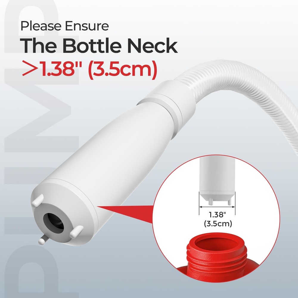 Rechargeable Fuel Transfer Pump with Auto Stop Sensor, Fast 3.2 GPM Black